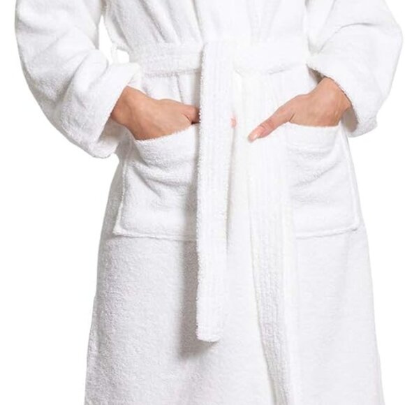 Soft & Absorbent Towel Robe, 100% Cotton Turkish Terry Cloth Kimono Bathrobes fo